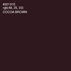 #30191E - Cocoa Brown Color Image
